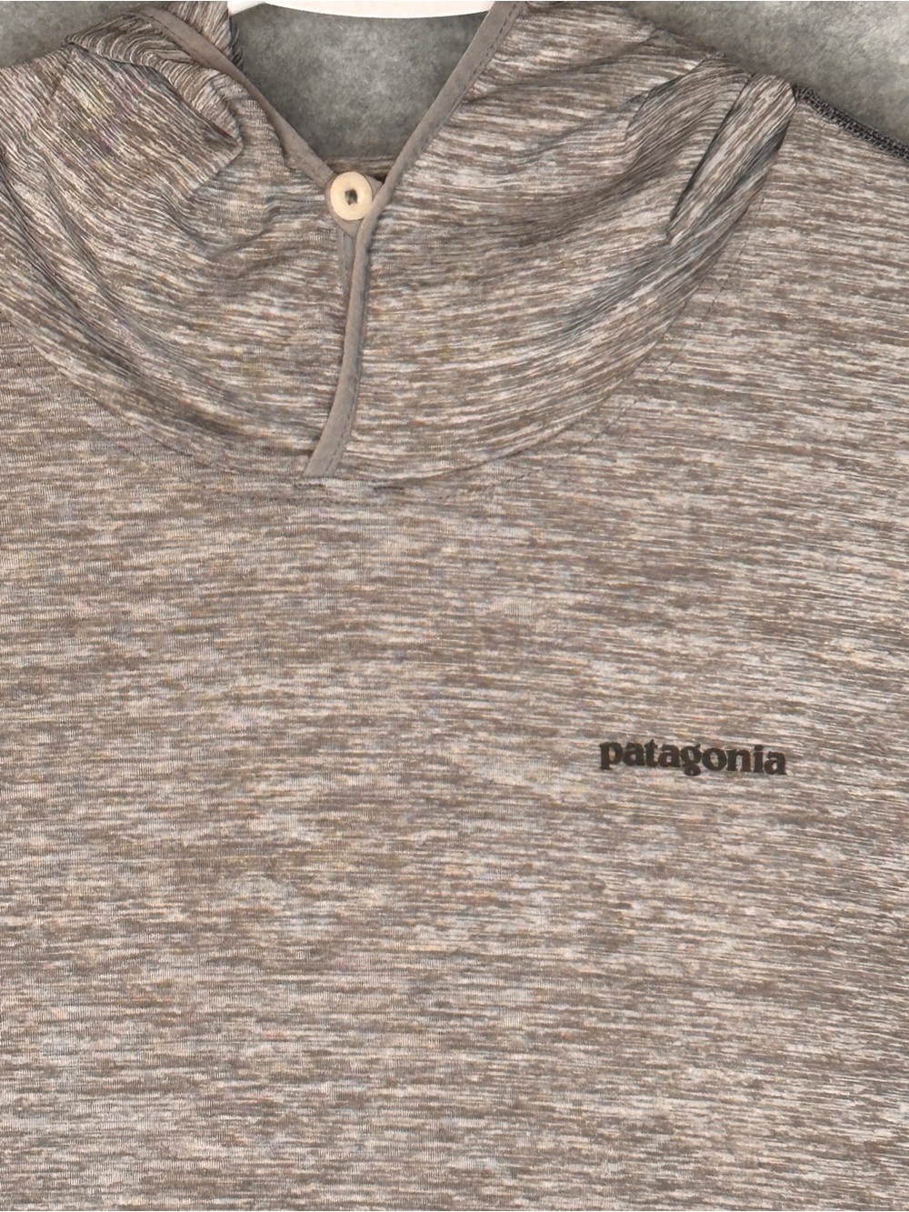 Patagonia Men's Heather Gray Hooded Long-Sleeve Shirt XS - Picture 3 of 7
